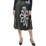 Folk flowers print Floral pattern Ethnic art Classic Velour Midi Skirt 