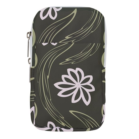 Folk flowers print Floral pattern Ethnic art Waist Pouch (Large) from ArtsNow.com