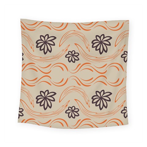 Folk flowers print Floral pattern Ethnic art Square Tapestry (Small) from ArtsNow.com