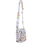 Flowers Pattern Shoulder Strap Belt Bag