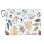 Flowers Pattern Canvas Cosmetic Bag (XL)