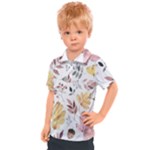 Flowers Pattern Kids  Polo Tee