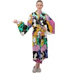 Women Maxi Velour Kimono