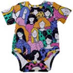 Women Baby Short Sleeve Onesie Bodysuit
