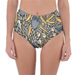 Floral Reversible High-Waist Bikini Bottoms