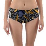 Floral Reversible Mid-Waist Bikini Bottoms