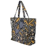 Floral Zip Up Canvas Bag