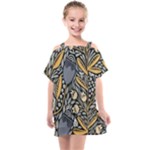 Floral Kids  One Piece Chiffon Dress