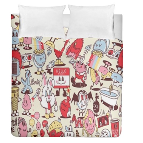 Retro Food Duvet Cover Double Side (Queen Size) from ArtsNow.com