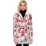 Retro Food Button Up Hooded Coat 