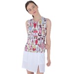 Retro Food Women s Sleeveless Sports Top