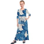 Floral Kids  Quarter Sleeve Maxi Dress