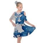 Floral Kids  Shoulder Cutout Chiffon Dress