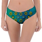 Yellow And Blue Proud Blooming Flowers Reversible Classic Bikini Bottoms