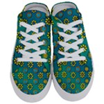 Yellow And Blue Proud Blooming Flowers Half Slippers