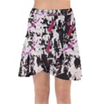 Chaos at the wall Wrap Front Skirt