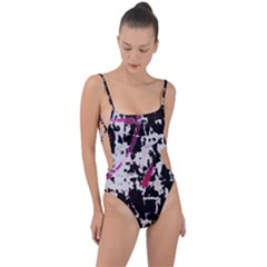 Tie Strap One Piece Swimsuit 