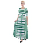 Abstract pattern geometric backgrounds   Half Sleeves Maxi Dress