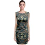 Folk flowers print Floral pattern Ethnic art Classic Sleeveless Midi Dress