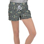 Folk flowers print Floral pattern Ethnic art Velour Lounge Shorts