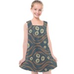 Folk flowers print Floral pattern Ethnic art Kids  Cross Back Dress