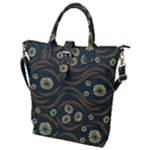 Folk flowers print Floral pattern Ethnic art Buckle Top Tote Bag