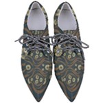 Folk flowers print Floral pattern Ethnic art Pointed Oxford Shoes