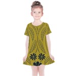 Folk flowers print Floral pattern Ethnic art Kids  Simple Cotton Dress