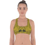 Folk flowers print Floral pattern Ethnic art Cross Back Hipster Bikini Top 