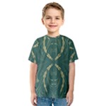 Floral folk damask pattern Fantasy flowers  Kids  Sport Mesh Tee