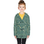 Floral folk damask pattern Fantasy flowers  Kids  Double Breasted Button Coat