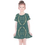 Floral folk damask pattern Fantasy flowers  Kids  Simple Cotton Dress