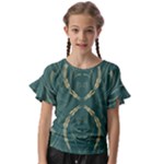 Floral folk damask pattern Fantasy flowers  Kids  Cut Out Flutter Sleeves