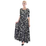 Spine forms Half Sleeves Maxi Dress