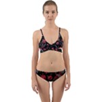 Cranes n Roses Wrap Around Bikini Set