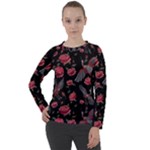 Cranes n Roses Women s Long Sleeve Raglan Tee