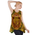 Tropical Spring Rose Flowers In A Good Mood Decorative Side Drop Tank Tunic