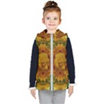 Tropical Spring Rose Flowers In A Good Mood Decorative Kids  Hooded Puffer Vest