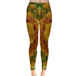 Tropical Spring Rose Flowers In A Good Mood Decorative Inside Out Leggings