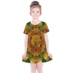 Tropical Spring Rose Flowers In A Good Mood Decorative Kids  Simple Cotton Dress