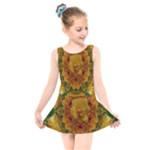 Tropical Spring Rose Flowers In A Good Mood Decorative Kids  Skater Dress Swimsuit