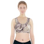 Fractal Feathers Sports Bra With Pocket