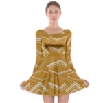 Abstract geometric design    Long Sleeve Skater Dress