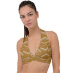 Abstract geometric design    Halter Plunge Bikini Top