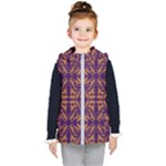 Folk flowers print Floral pattern Ethnic art Kids  Hooded Puffer Vest