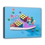Floating-cubes-on-blue Backgrounderaser 20220422 203144521 Backgrounderaser 20220422 203216276 Canvas 14  x 11  (Stretched)