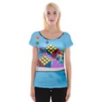 Floating-cubes-on-blue Backgrounderaser 20220422 203144521 Backgrounderaser 20220422 203216276 Cap Sleeve Top