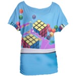 Floating-cubes-on-blue Backgrounderaser 20220422 203144521 Backgrounderaser 20220422 203216276 Women s Oversized Tee