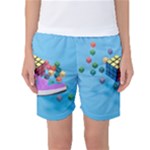 Floating-cubes-on-blue Backgrounderaser 20220422 203144521 Backgrounderaser 20220422 203216276 Women s Basketball Shorts