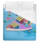 Floating-cubes-on-blue Backgrounderaser 20220422 203144521 Backgrounderaser 20220422 203216276 Duvet Cover (Queen Size)